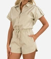 Pistola Meg Zip Romper In Grey