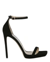 Jimmy Choo Alva 120 Suede Sandals In Black