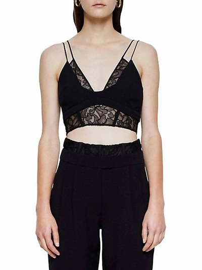 Jonathan Simkhai Teegan Lace Bustier Top In Black