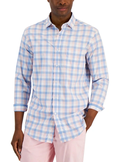 Club Room Mens Woven Regular Fit Button-down Shirt In White