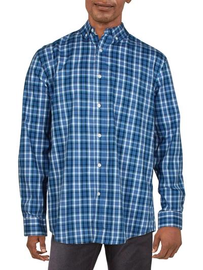 Club Room Andy Mens Plaid Classic Fit Button-down Shirt In Multi