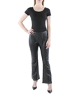 Generation Love Wren Faux Leather Cropped Flared Leggings In Black