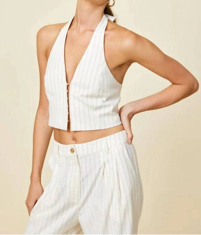 Line And Dot Jane Halter Top In Off White