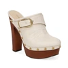 Veronica Beard Alek Platform Clog Sandal In Ivory In Multi