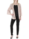 R & M Richards Womens Mesh Soutache Duster Blazer In Pink