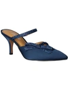 J. RENEÉ ESTELIA WOMENS SLIP ON KITTEN HEEL MULES