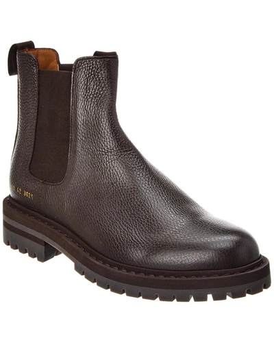 Common Projects Leather Chelsea Boot In Brown