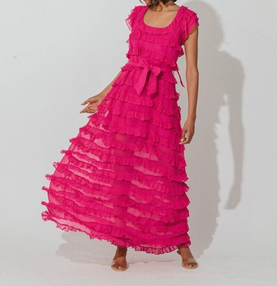 Cleobella Milana Ankle Dress In Magenta In Pink
