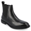 Thomas & Vine Hanford Plain Toe Chelsea Boot In Black
