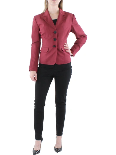 Le Suit Petites Womens Knit Fitted Suit Jacket In Multi