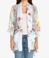 Johnny Was Pastel Floral Embroidery Kimono In Mti In Multi