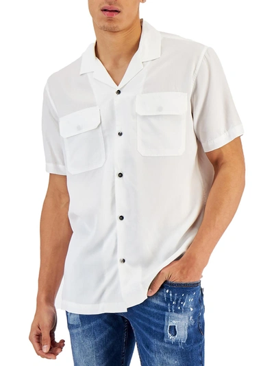 Inc Mens Utility Collar Button-down Shirt In Multi