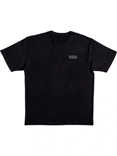 Quiksilver Mountain Flow Mens Cotton Crewneck Graphic T-shirt In Black