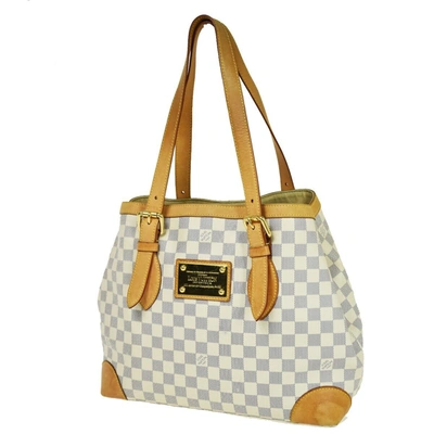 Pre-owned Louis Vuitton Hampstead Canvas Shoulder Bag () In White
