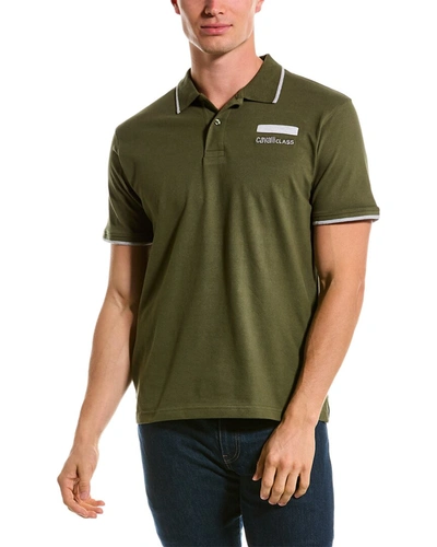 Cavalli Class Pocket Polo Shirt In Green