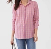 FDJ PUNCH PINK BUTTON FRONT BLOUSE