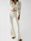 Free People Venice Beach High Rise Flare In Worn White In Multi