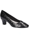 Easy Street Fabulous Womens Faux Leather Embossed Pumps In Multi