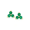 Rs Pure By Ross-simons Emerald Stud Earrings In 14kt Yellow Gold In Green