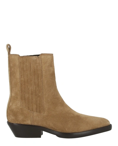 Isabel Marant Delena Suede Ankle Boots In Grey