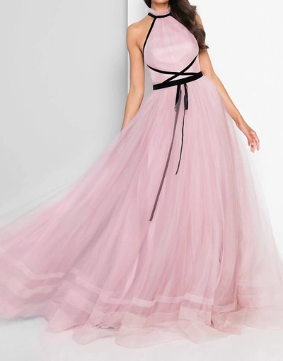Terani Couture Halter Gown In Pink