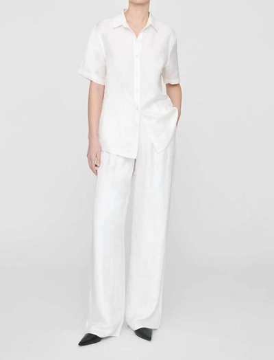 Anine Bing Carrie Pant In White