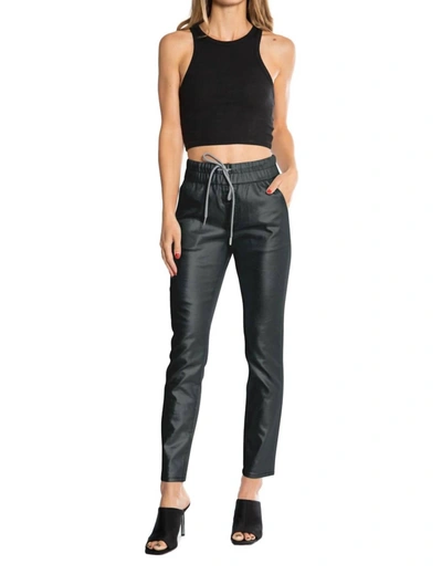Juicy Couture Coated Easy Skinny Jogger Pant In Black