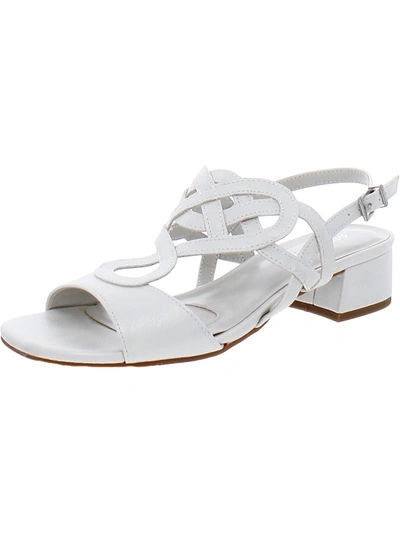 Easy Street Catrin Womens Faux Leather Slingback Heels In Multi
