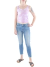 Hippie Rose Womens Tie-dye Ribbed Tank Top In Multi