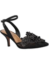 J. RENEÉ DESDEMONA WOMENS SATIN EMBELLISHED SLINGBACK HEELS