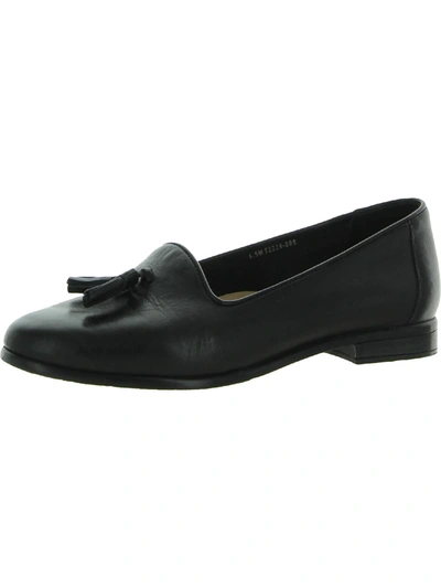 Trotters Liz Tassel Womens Faux Leather Casual Slip-on Shoes In Black
