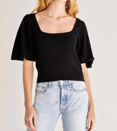 Z Supply Sibyl Sweater Top In Deep Navy In Black