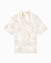 Onia Air Linen Convertible Camp Shirt In Sand / White In Multi