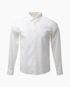 ONIA MENS STRETCH LINEN LONG SLEEVE SHIRT IN WHITE