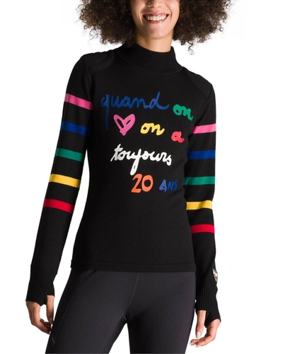 Rossignol Slogan-print Merino-wool Jumper In Black