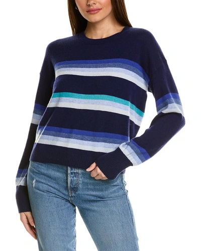 Scott & Scott London Pippa Stripe Wool & Cashmere-blend Sweater In Blue