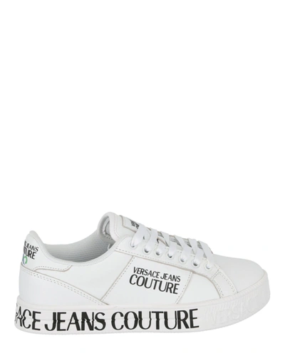 Versace Jeans Court 88 Logo Sneakers In White