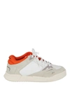 Heron Preston Sneakers In White Suede And Leather In Orange