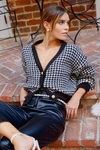 Lulus Exceptionally Iconic Black And White Houndstooth Cardigan In Black And White