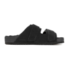 Birkenstock Uji Vl Cazador Shearling Slate Shoes In Black