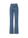 Burberry High-waist Straight-leg Jeans In Mid Blue