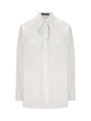 Dolce & Gabbana Pointed Collar Shirt With Long Sleeves In White