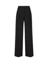 Dolce & Gabbana Womens High-rise Wide-leg Wool Trousers Melange Grigi In Black