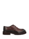 Doucal's Distressed Derby Shoes In Inca Burned
