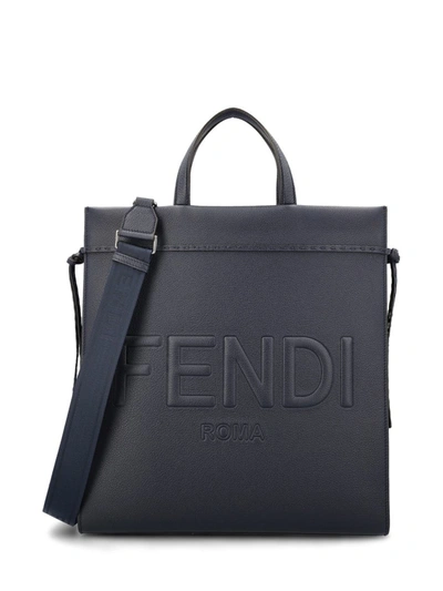 Fendi Handbags In Dark Blue+palladium