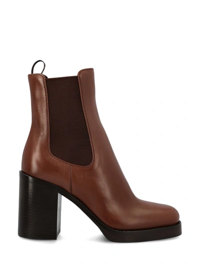 Prada Boots In Cognac