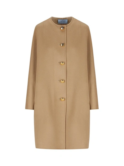 Prada Jackets In Camel+white