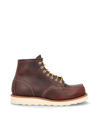 Red Wing Shoes Classic Moc Lace-up Boots In Dark Brown