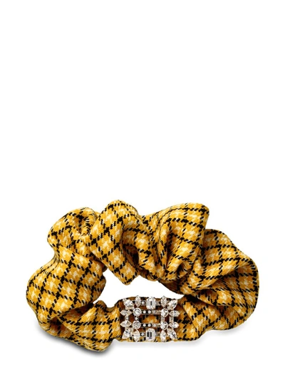 Roger Vivier Broche Vivier Buckle Scrunchie In Medium Safari.