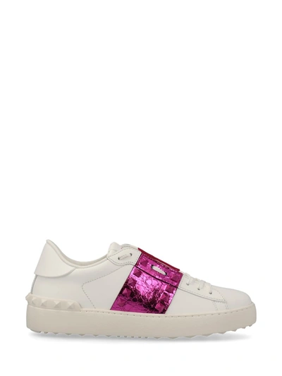 Valentino Garavani Sneakers In White/pink Pp/white